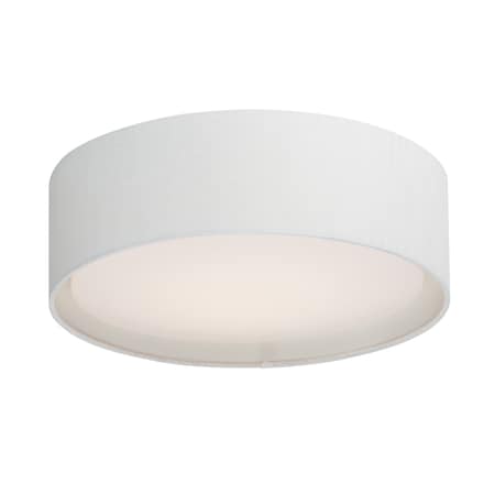 Maxim Lighting Prime 1-Light 20" Wide White Linen Flush Mount Light 10232WL